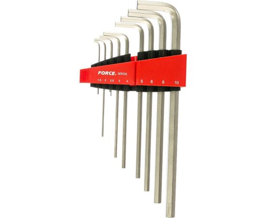 Набор длинных Г-образных шестигранников 9 предметов FORCE 5093XL 