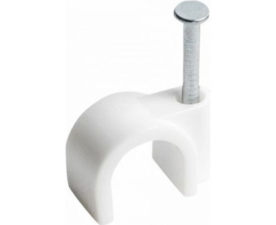 Пластиковая круглая скоба Экопласт 13,4x12 размер гвоздя 2,3x25 мм, 50 шт. 47012-50 