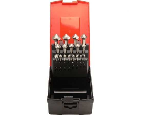 Набор зенковок (17 шт; 4.3-25 мм; HSS-G; 90 градусов) Ruko 102155RO – изображение 3