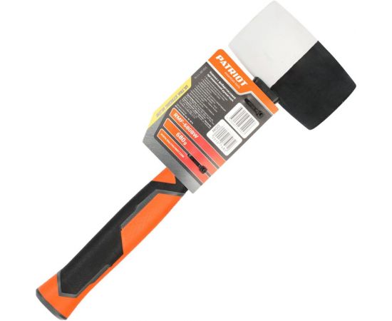 Черно-белая киянка PATRIOT RMF-680BW с фибергласовой рукояткой, 680г 350001116 – изображение 4