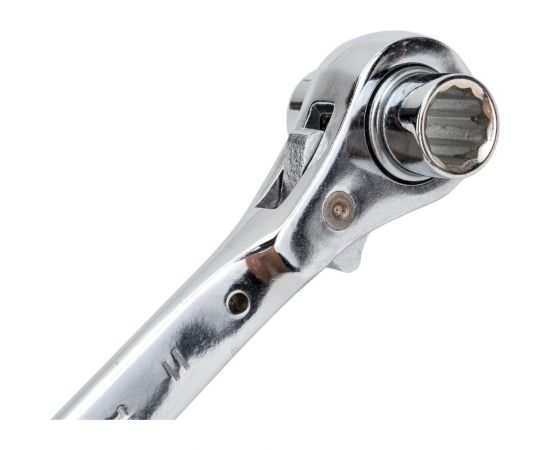 Торцевой ключ HORTZ трещоточный укороченный 11х13 хром HOR 121323 – изображение 3