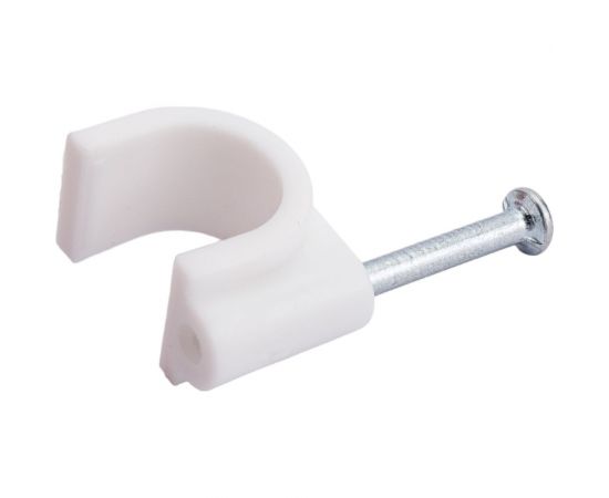 Пластиковая круглая скоба Экопласт 11,4x10 размер гвоздя 2,3x23 мм, 50 шт. 47010-50 – изображение 3