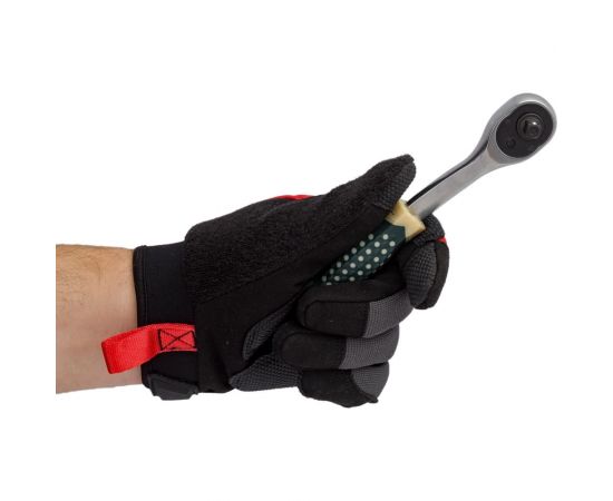 Реверсивная усиленная изогнутая трещотка с резиновой ручкой 1/4 ROCKFORCE RF-802222 – изображение 4