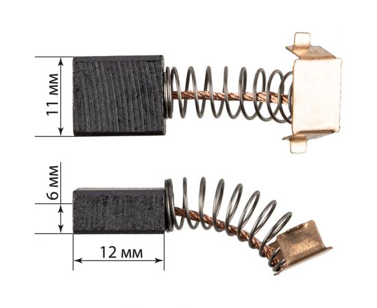 Щетки графитовые щг-10800106 2 шт для угловой шлифмашины ушм TDM SQ1080-0116 – изображение 2