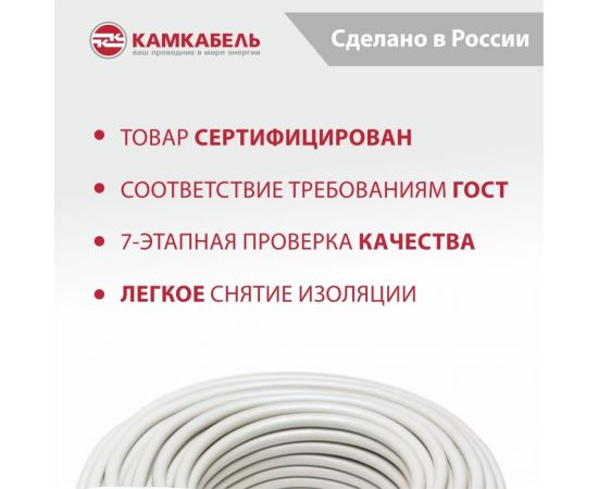 Провод ПуГВнг(А)-LS Камкабель 1x10 мм З-Ж 100 м ГОСТ 221/Р10LШ1U0К000100М – изображение 3