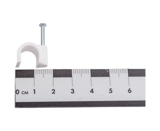 Пластиковая круглая скоба Экопласт 11,4x10 размер гвоздя 2,3x23 мм, 50 шт. 47010-50 – изображение 5