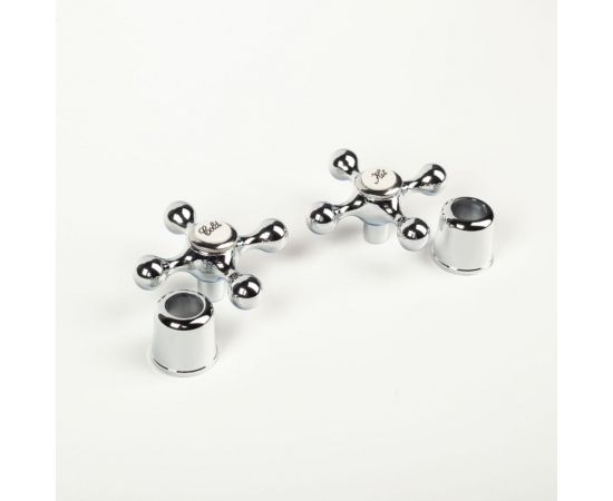 Маховик для смесителя IDDIS 8x20, крест, хром, комплект, 2 шт 991KR201SM 