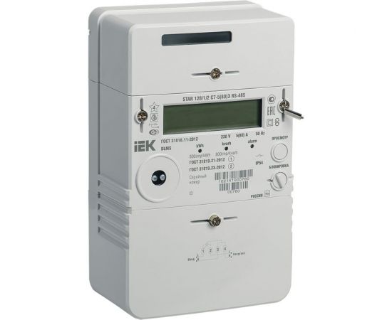 1-фазный счетчик электрической энергии IEK многотарифный STAR_128/1 С7-5 80 Э RS-485 SME-1C7-80 