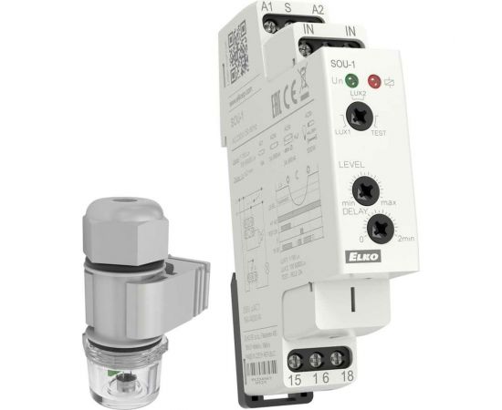 Сумеречный выключатель (фотореле) с сенсором ELKO EP SOU-1/230V + senzor SKS-100 АС230V 00000000227 