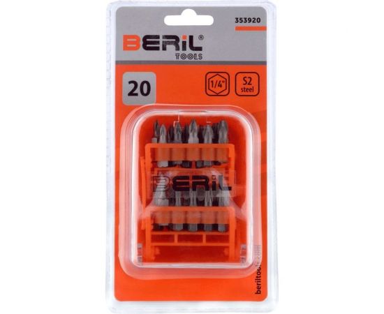 Набор насадок 20 предметов, пластиковый футляр Beril 353920 11627 