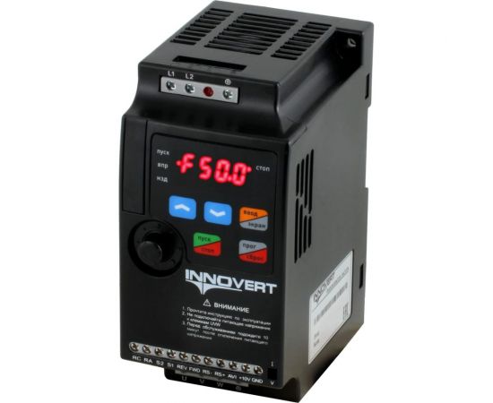 Преобразователь INNOVERT ISD mini PLUS, выходной ток 6.0 А 1,1 кВт вх: 1ф x 220В / вых: 3ф х 220В ISD112M21E 