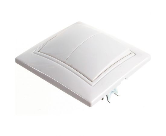 Выключатель Smartbuy 2-клавишный 10А белый, керамика Венера SBE-01w-10-SW2-0-c 