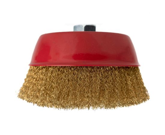 Щетка-чашка по металлу 150 мм, М14, латунная для УШМ SAMGRUPP 16211 