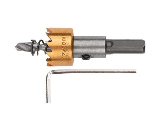 Коронка кольцевая по металлу 20 мм, HSS сталь, титановое покрытие FIT 36860 – изображение 4