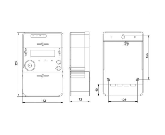 1-фазный счетчик электрической энергии IEK многотарифный STAR_128/1 С7-5 80 Э RS-485 SME-1C7-80 – изображение 2