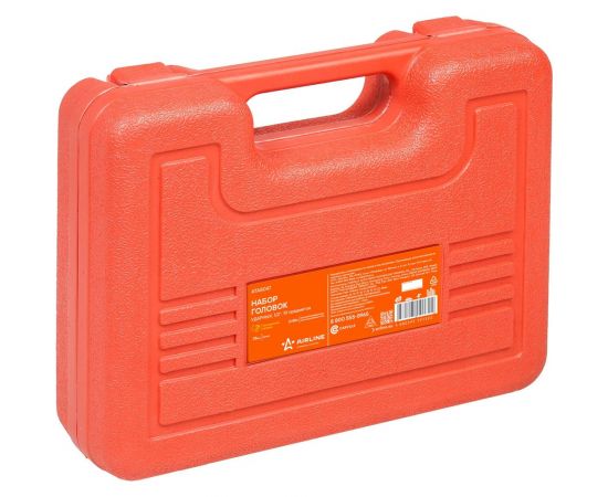 Набор головок ударных 10 шт, 10-24 мм, 38 мм, 1/2"", пластиковый кейс Airline ATAS047 – изображение 2