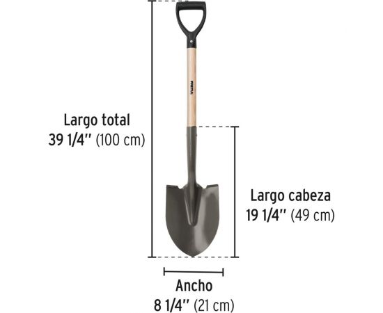 Штыковая лопата Truper PRD-P 22502 – изображение 2