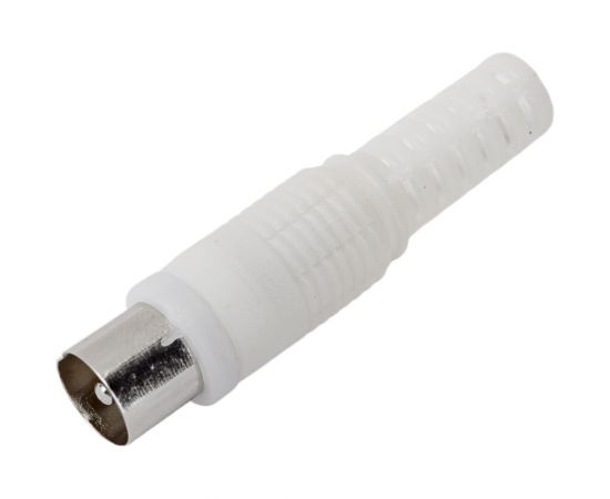 Антенный TV штекер TDM пластиковый без пайки белый SQ1809-0008 – изображение 4