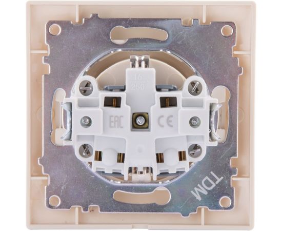 Розетка TDM 2П+З 16А 250В слоновая кость Лама SQ1815-0123 – изображение 3