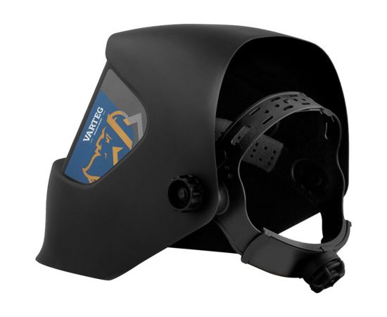 Маска сварщика со стеклом VARTEG С5, чёрная 6462 – изображение 6