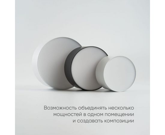 Накладной светильник со светодиодами FERON 20W, 1400Lm, черный (4000К), AL200 Simple matte, 48077 – изображение 4
