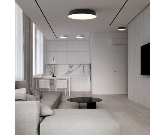 Накладной светильник со светодиодами FERON 20W, 1400Lm, черный (4000К), AL200 Simple matte, 48077 – изображение 3