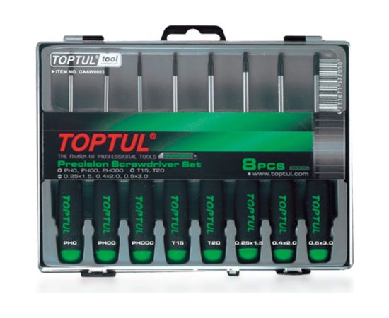 Набор отверток для электроники TOPTUL 8 предметов GAAW0803 