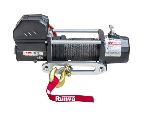 Автомобильная электрическая лебёдка RUNVA 12V Magnum 9000 lbs 4200 кг синтетический трос EWG9000S 