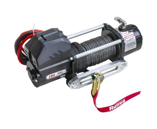 Автомобильная электрическая лебёдка RUNVA 12V Magnum 9000 lbs 4200 кг синтетический трос EWG9000S – изображение 2