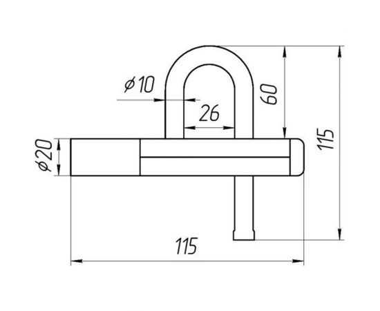 Навесной винтовой замок Дверной Страж знв 1-10 дс, с одной секретностью, трёхгранный ключ ДС42589 – изображение 2