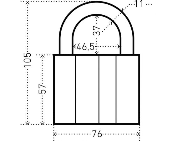 Навесной замок Аллюр ВС1Ч-480 (11 мм; 5 ключей) 1422 – изображение 2