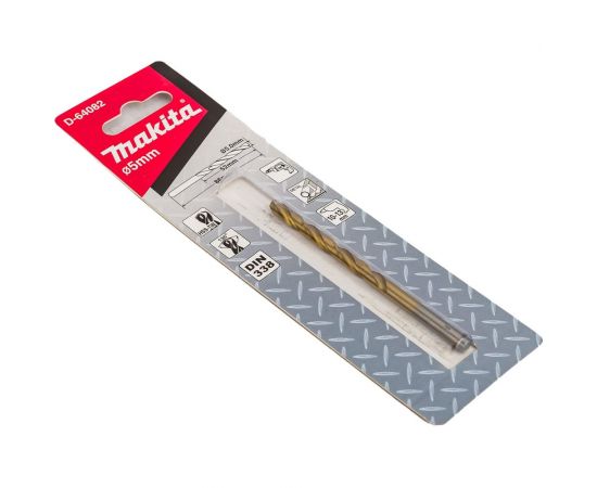 Сверло по металлу HSS-TiN (5х86 мм) Makita D-64082 – изображение 2