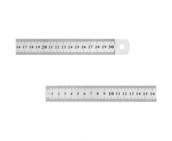 Измерительная линейка vertextools 300 мм, металлическая 3042-300 – изображение 3