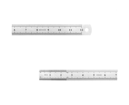 Измерительная линейка vertextools 300 мм, металлическая 3042-300 – изображение 2