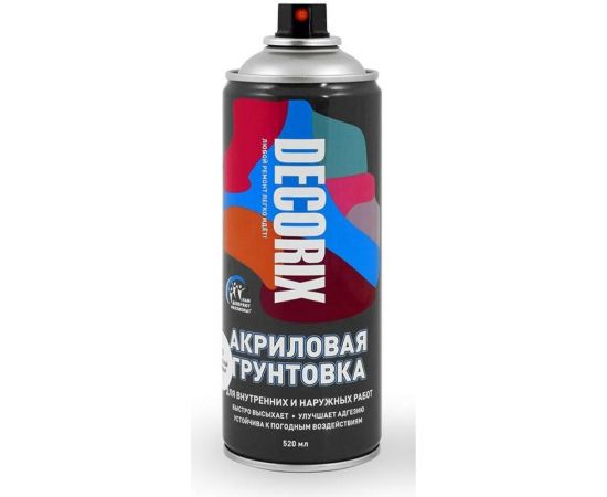 Аэрозольная акриловая грунтовка Decorix (матовая; бесцветная; 520 мл) 0108-31 DX 