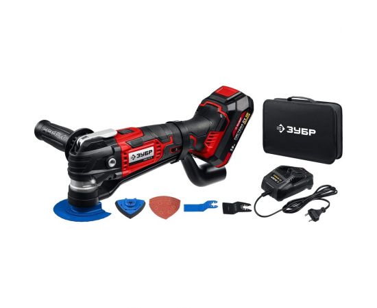 Реноватор ЗУБР 18 В, 1 АКБ (2 Ач), набор насадок, сумка МФИ-18-21 