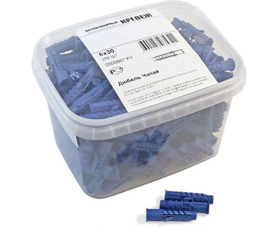 Дюбель Чапай шипы-усы Качественный КРЕПЕЖ 6х30 250 шт 0500667 КЧ – изображение 5