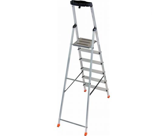 Свободностоящая стремянка Krause MONTO SAFETY 2К заглушки, 6 ступеней 128966 – изображение 3