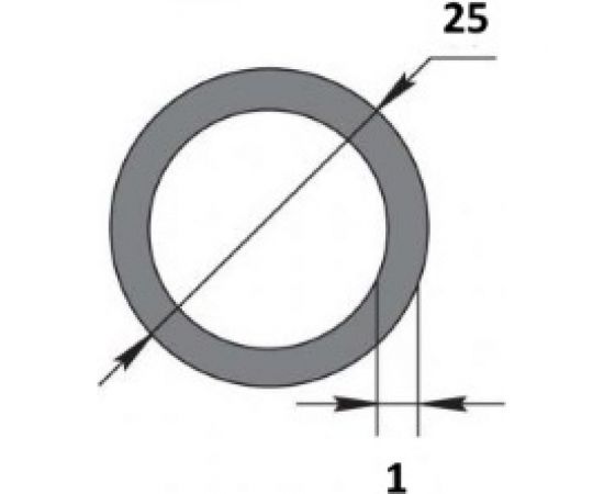 Алюминиевый профиль ЛУКА Сделай сам, труба круглая 25х1, 2000 мм, 5 шт. УТ000002466 – изображение 2