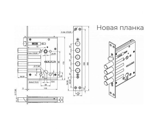 Дверной цилиндровый замок CRIT ЗВ 7РК-003 Хп, цвет хром 00008-27 – изображение 2