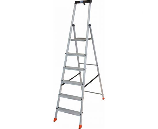 Свободностоящая стремянка Krause MONTO SAFETY 2К заглушки, 6 ступеней 128966 – изображение 5