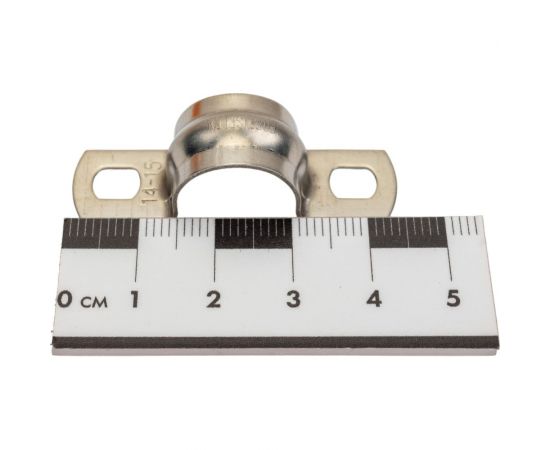 Двухлапковая металлическая скоба FORTISFLEX СМД INOX 14-15 мм 80983 – изображение 2