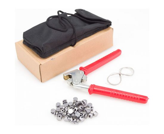 Пломбиратор с неповторяющимся номером GRM комплект, диаметр 10 мм + проволока, 50 пломб, чехол 152101003 – изображение 3