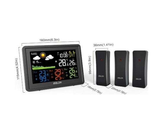 Беспроводная метеостанция BALDR B0359WST4H4PR-BLACK – изображение 4
