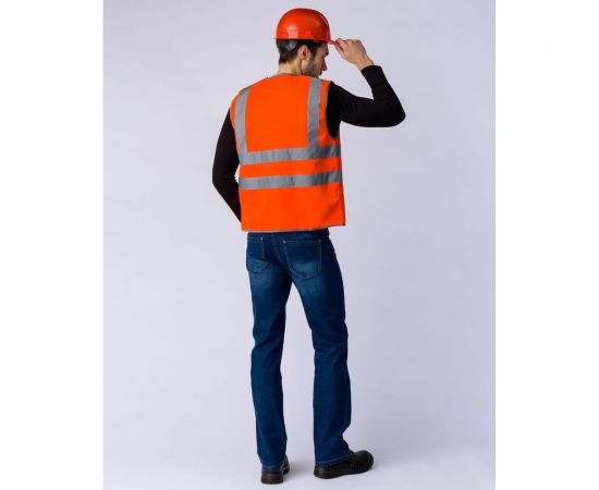 Сигнальный жилет с карманами Факел Неон СОП-4, тип 3, оранжевый, 56-56/2XL 87469268.003 – изображение 3