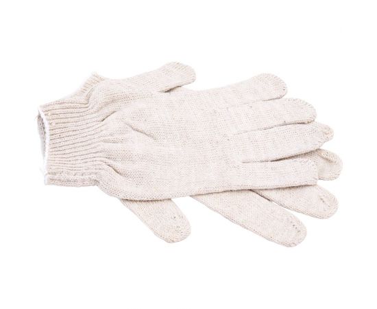 Трикотажные легкие перчатки Gigant с покрытием ПВХ-точка, 10 класс, белые GGC-9 – изображение 4