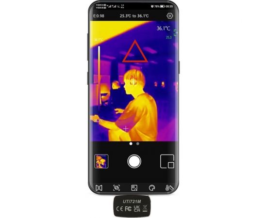 Портативный тепловизор для смартфона UNI-T UTi721M -20/+550c ИК-разрешение 256x192 пикселей, ПО Android 00-00011984 – изображение 4
