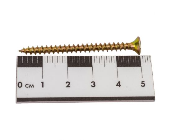 Универсальный шуруп STARFIX 4,0x50 мм, желтый цинк, 150 шт. SMP2-79430-150 – изображение 2