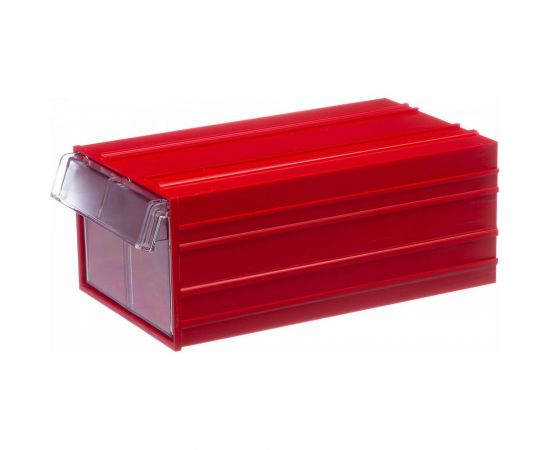 Пластиковый короб СТЕЛЛА-ТЕХНИК 140х250х100мм, С-2-красный-прозрачный 