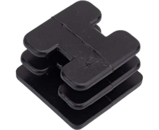 Внутренняя заглушка для трубы Tech-Krep 25x25 мм, черный пластик, 4 шт. пакет 155030 